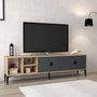 Hanah Home Soporte para TV Era 3805 Roble Zafiro y Antracita